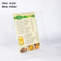Satom Factory Price Wholesale Classical L shape T shape Acrylic Table Stand menu Holder